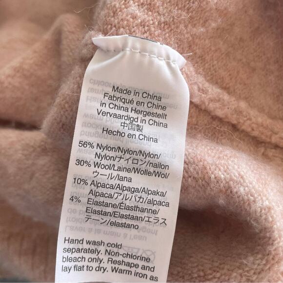 Madewell Plush / Tan Crewneck Long bell Sleeve Sweater - Size S - Picture 8 of 8